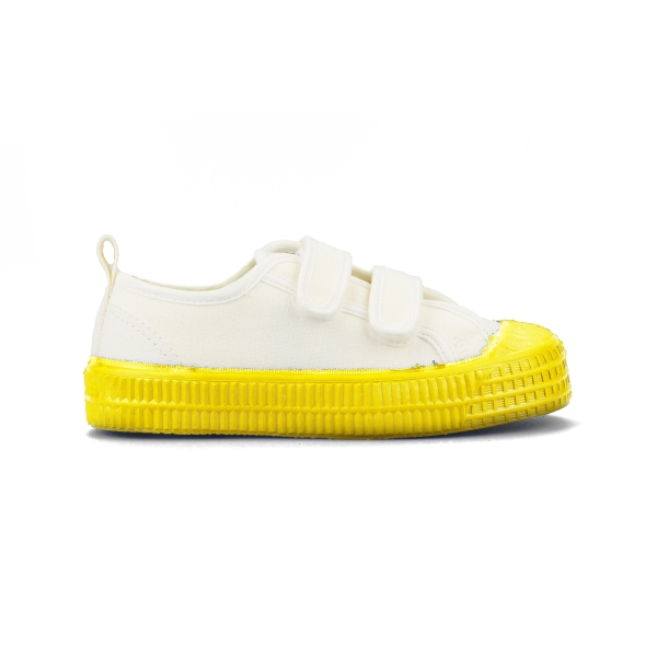 Tenis Novesta S.M.Kid Velcro 10 Wht / 823 Yelw Niños Blancos / Amarillos | YZvyEdR98Dj