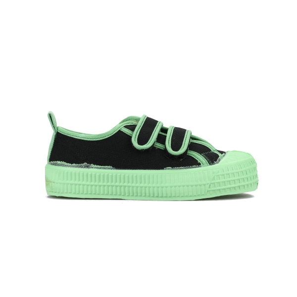 Tenis Novesta S.M.Kid Velcro 60 Blk / 580 Grn Niños Verdes Oscuro | cADXpxqHbN1